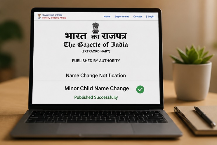 Minor name change gazette notification