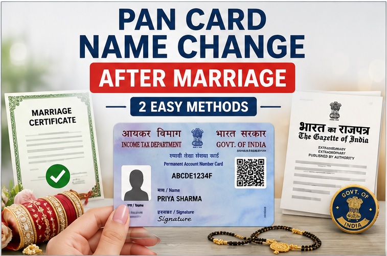 PAN Card name change after Marriage