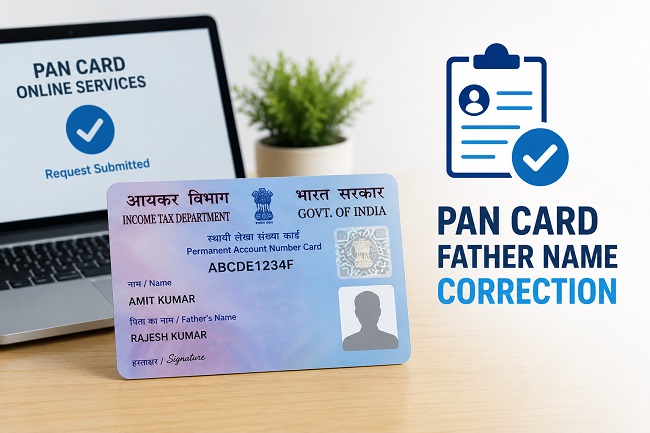 Pan Card Father name correction online