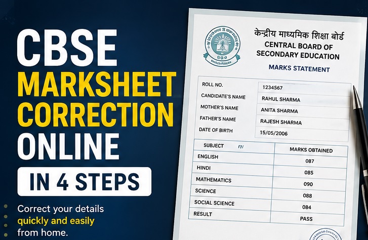 CBSE marksheet correction online