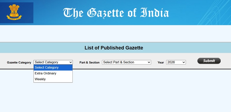 downloading e gazette for name change