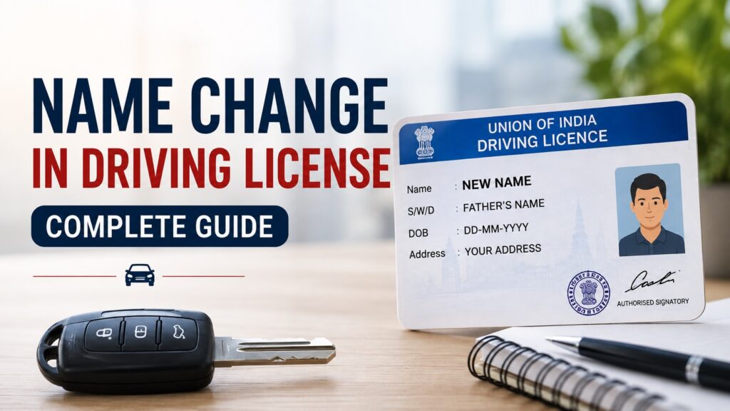 how to change name in driving lilcense