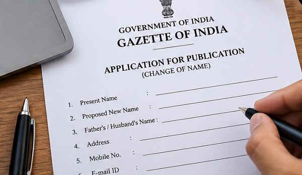 Gazette name change form