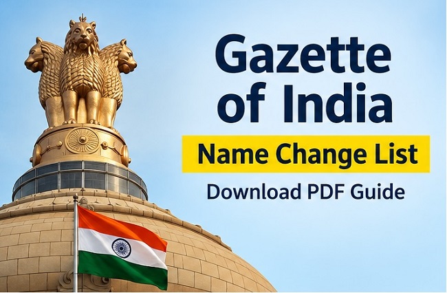 Gazette of India Name Change List