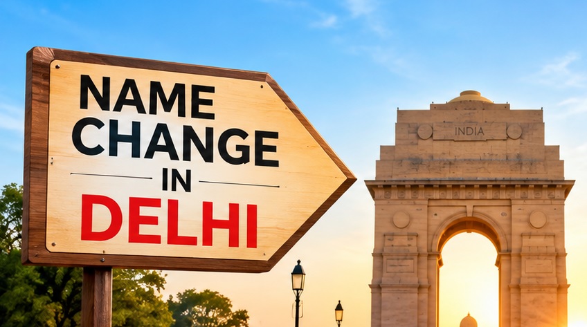 gazette notification for name change in delhi